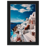 santorini serenity dreamy greek island wall art print40x60 cm / 16x24″Framed Canvas