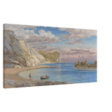 man of war rocks coast of dorset by john brett victorian coastal panoramic landscape stretched canvas print30x60 cm / 12x24″