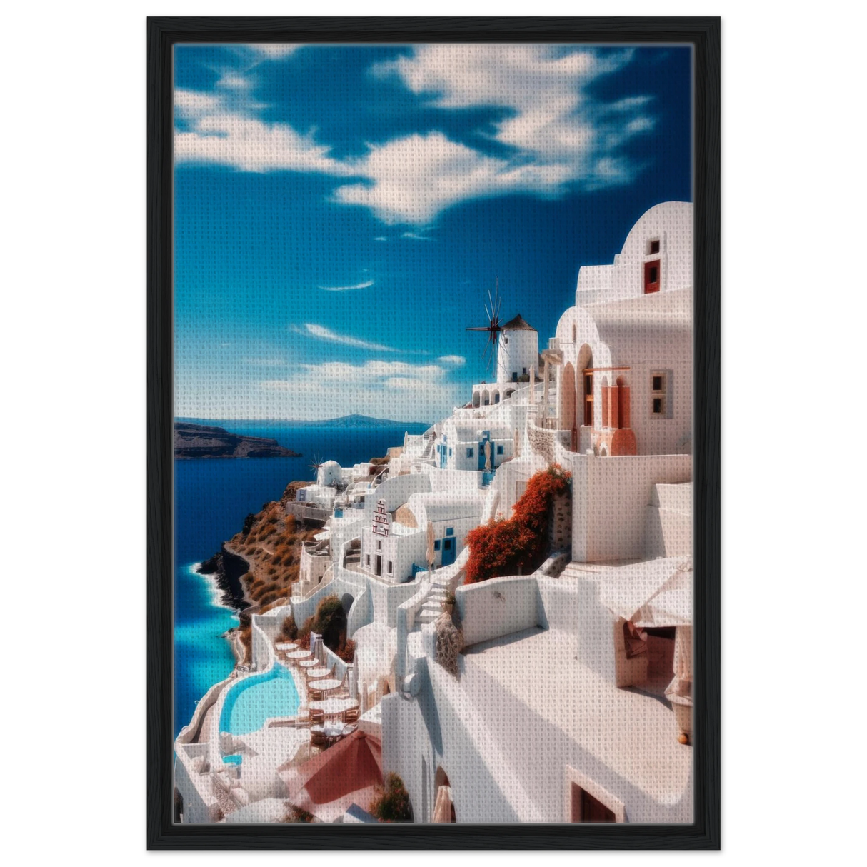 santorini serenity dreamy greek island wall art print50x75 cm / 20x30″Aluminum Print
