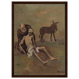 The Good Samaritan by CypriÃ¡n MajernÃ­k â€“ Expressionist Biblical Wall Art PrintBrushed Aluminum Print20x30 cm / 8x12â€³