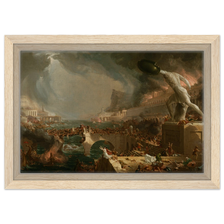 the course of empire destruction by thomas cole classic historical art print30x45 cm / 12x18″Framed Canvas