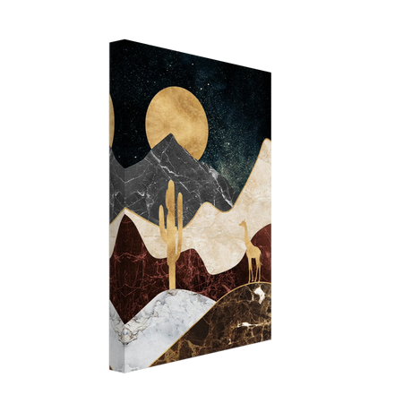 golden horizon safari abstract wilderness in luxe texture wall art print30x45 cm / 12x18″Wood Prints