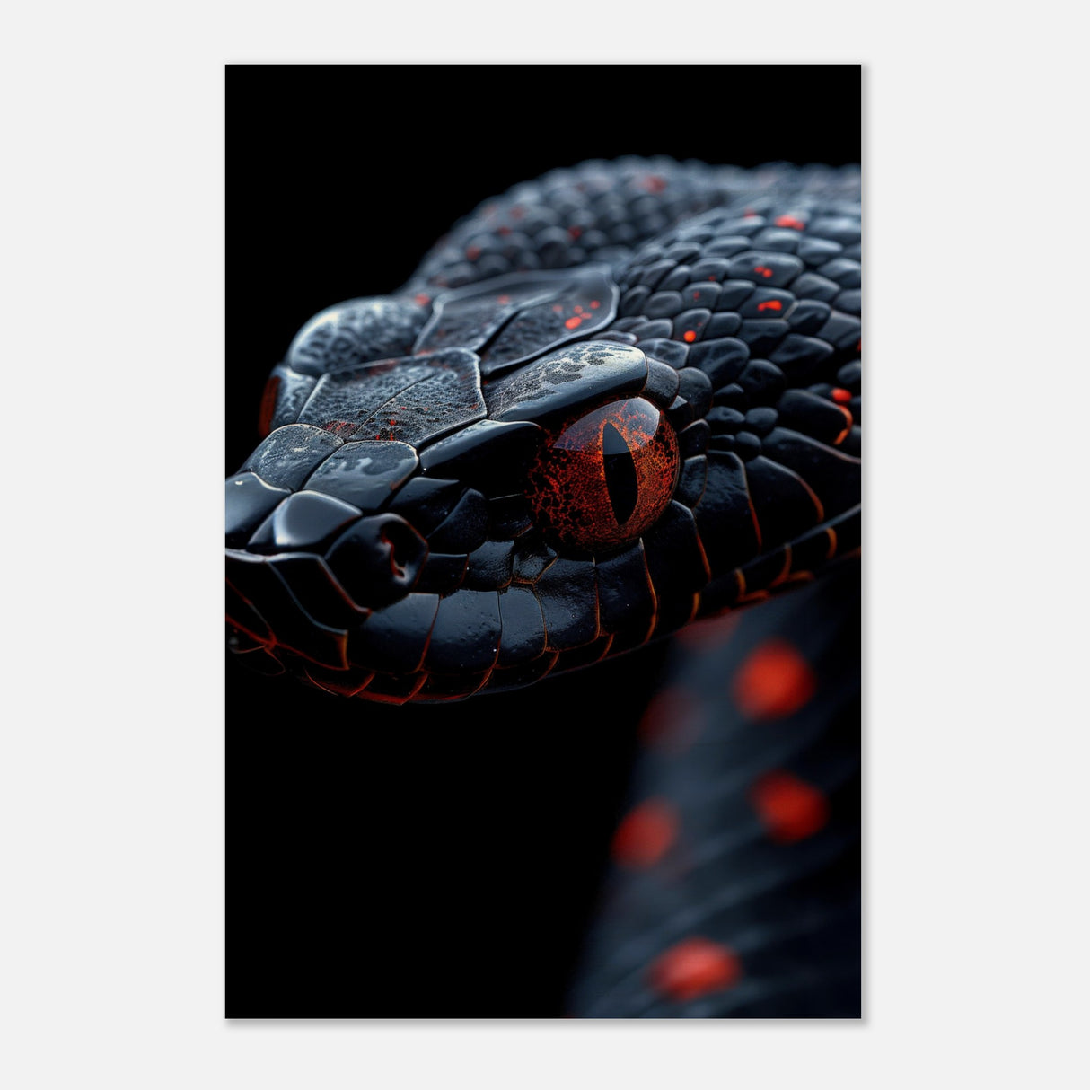  animal kingdom wall art wildlife black mamba snake