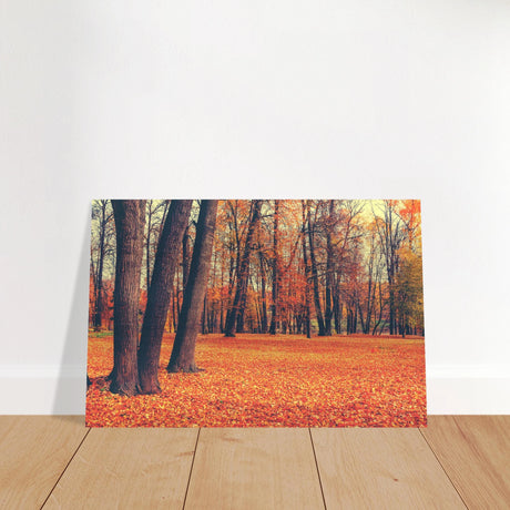 golden silence in autumn a tranquil forest escape wall art print60x90 cm / 24x36″Framed Canvas