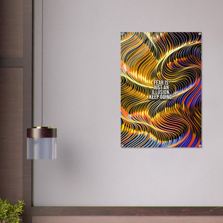 da vinci motivational wall art illusion