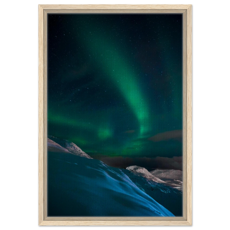 celestial veil dancing lights over arctic silence fine art photography northern lights wall art print20x30 cm / 8x12″Canvas