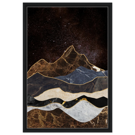 celestial ridges marbled mountain majesty wall art print70x100 cm / 28x40″Canvas