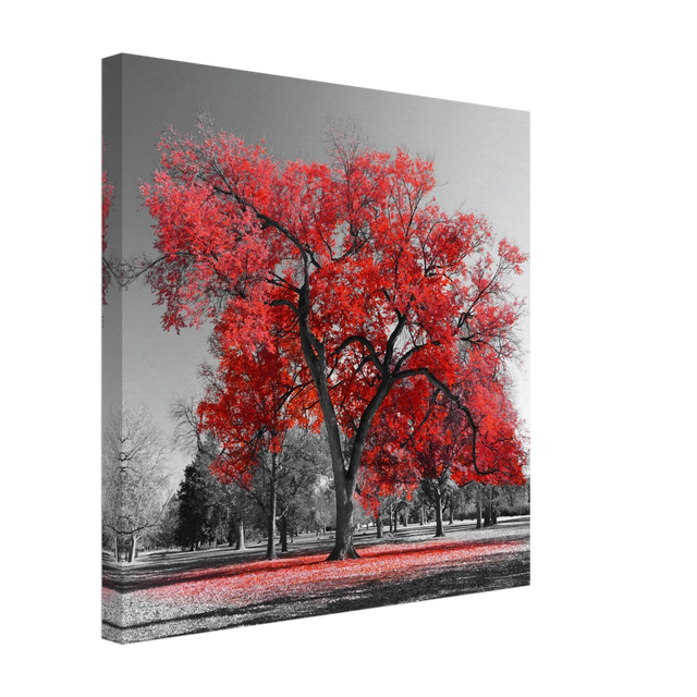 crimson crown monochrome autumn elegance wall art print20x20 cm / 8x8″Acrylic Print