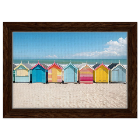 coastal candy huts wall art print30x45 cm / 12x18″Canvas