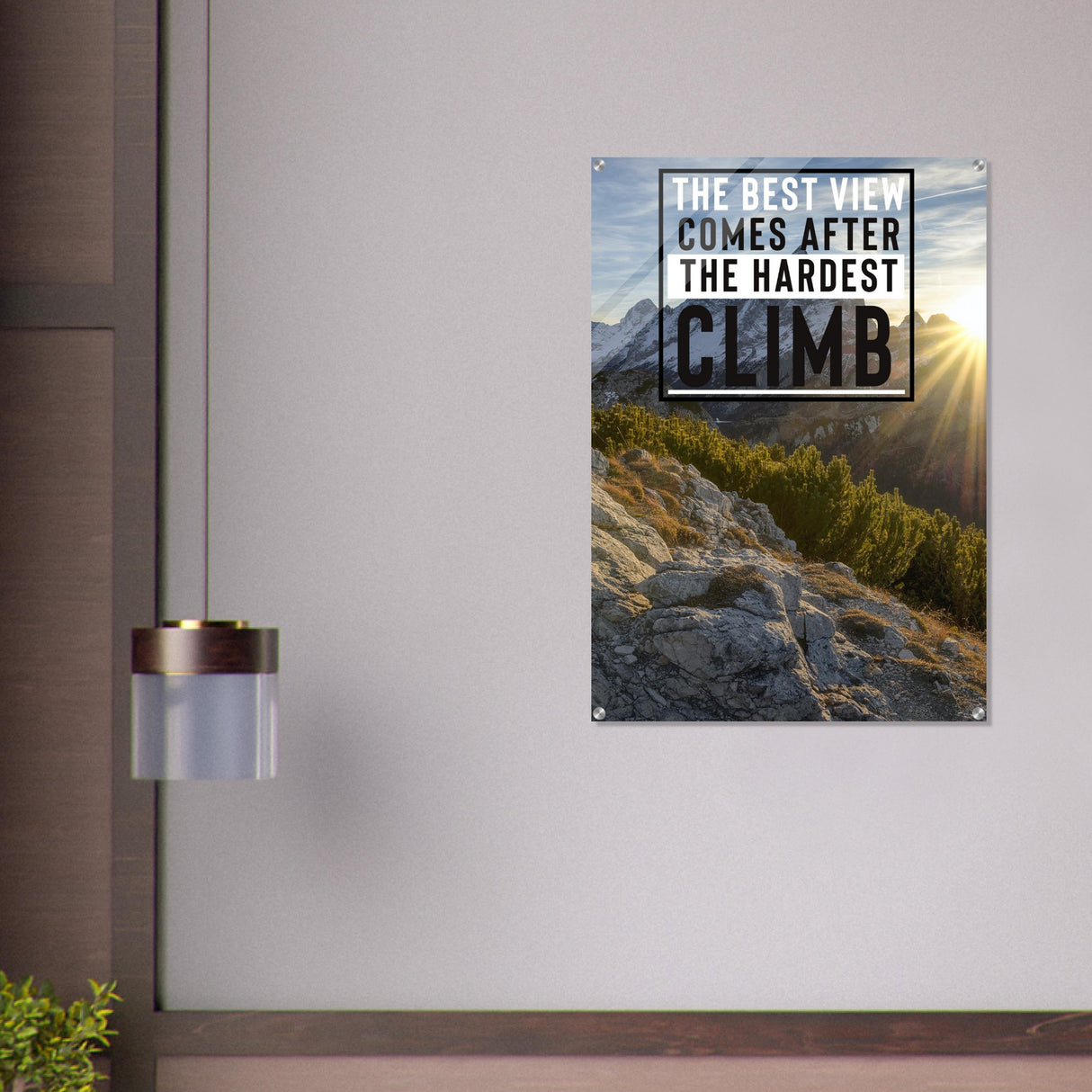da vinci motivational wall art climb