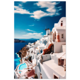 santorini serenity dreamy greek island wall art print40x60 cm / 16x24″Framed Canvas