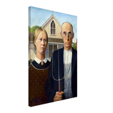 American Gothic by Grant Wood â€“ Iconic American Regionalism Art PrintFramed Canvas50x75 cm / 20x30â€³