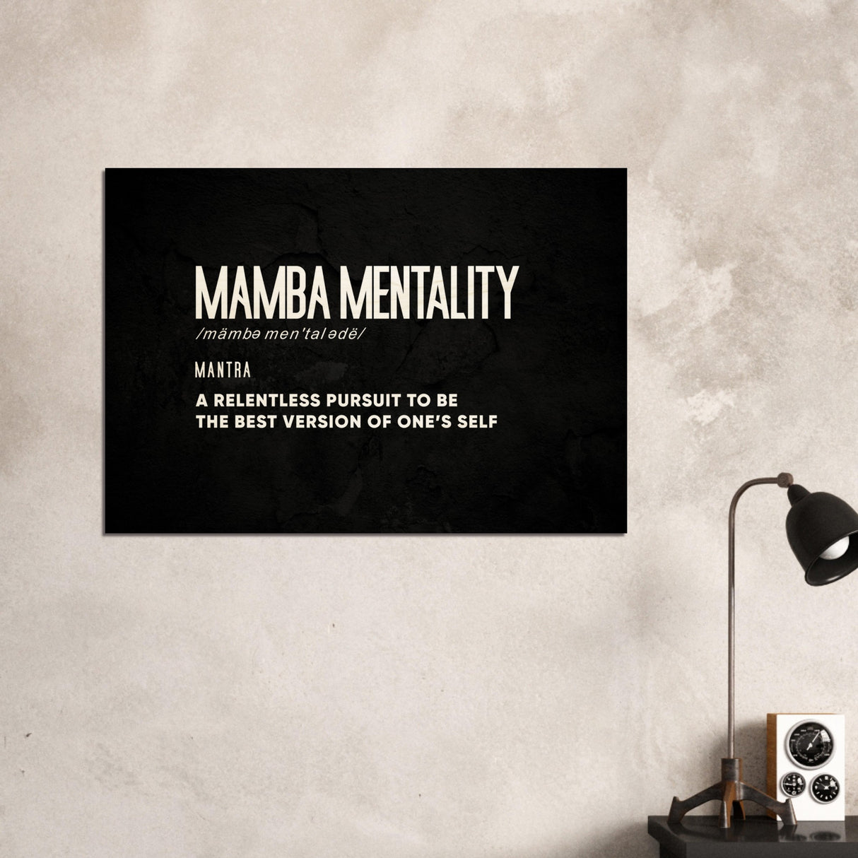  motivational wall art mamba mentality
