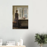the girl and the picture a flower by harold knight