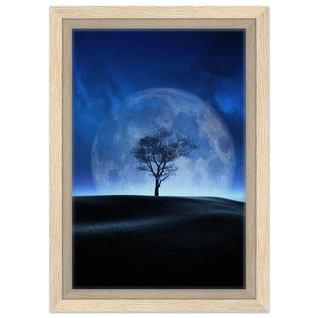 lunar silence a moonlit whisper in the night dreamy digital fantasy landscape wall art print30x45 cm / 12x18″Acrylic Print