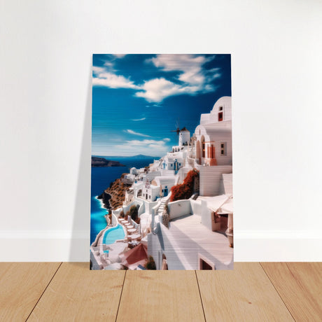 santorini serenity dreamy greek island wall art print30x45 cm / 12x18″Wood Prints