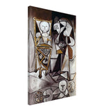 woman surrounded by her children by pablo picasso 1950