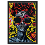 electric royalty afro futurist pop expression wall art print40x60 cm / 16x24″Aluminum Print