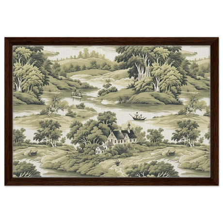whispers of the countryside vintage scenic wall art print30x45 cm / 12x18″Framed Canvas