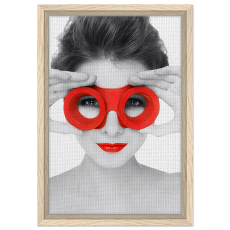 through crimson eyes monochrome glamour pop wall art print60x90 cm / 24x36″Fine Art Poster