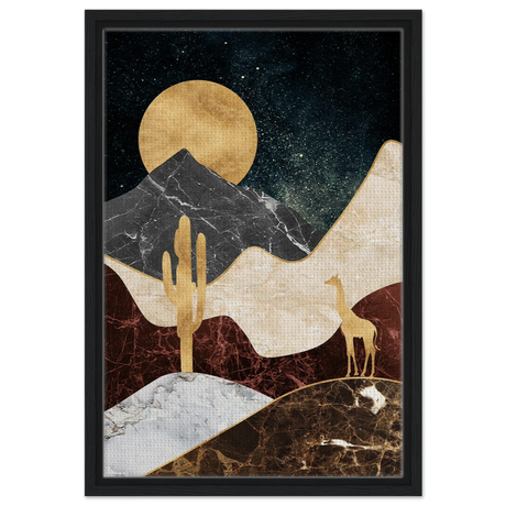 golden horizon safari abstract wilderness in luxe texture wall art print60x90 cm / 24x36″Fine Art Poster