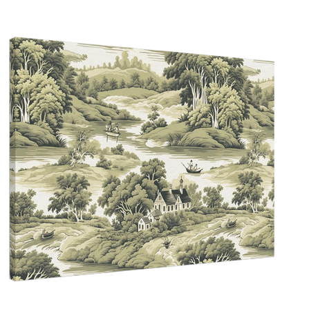 whispers of the countryside vintage scenic wall art print60x90 cm / 24x36″Framed Canvas