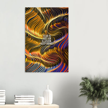 da vinci motivational wall art illusion