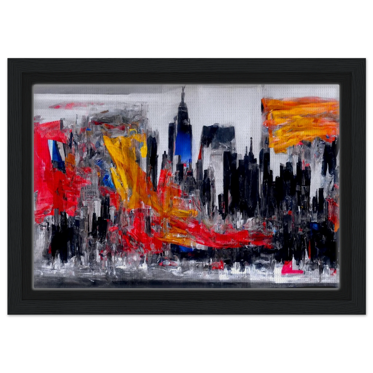 Urban Inferno â€“ Abstract Cityscape Wall Art PrintAluminum Print50x75 cm / 20x30â€³