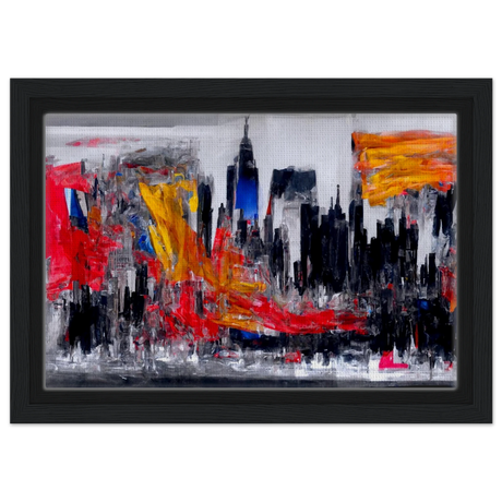 Urban Inferno â€“ Abstract Cityscape Wall Art PrintAluminum Print50x75 cm / 20x30â€³