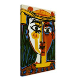 woman in a hat by pablo picasso 1962