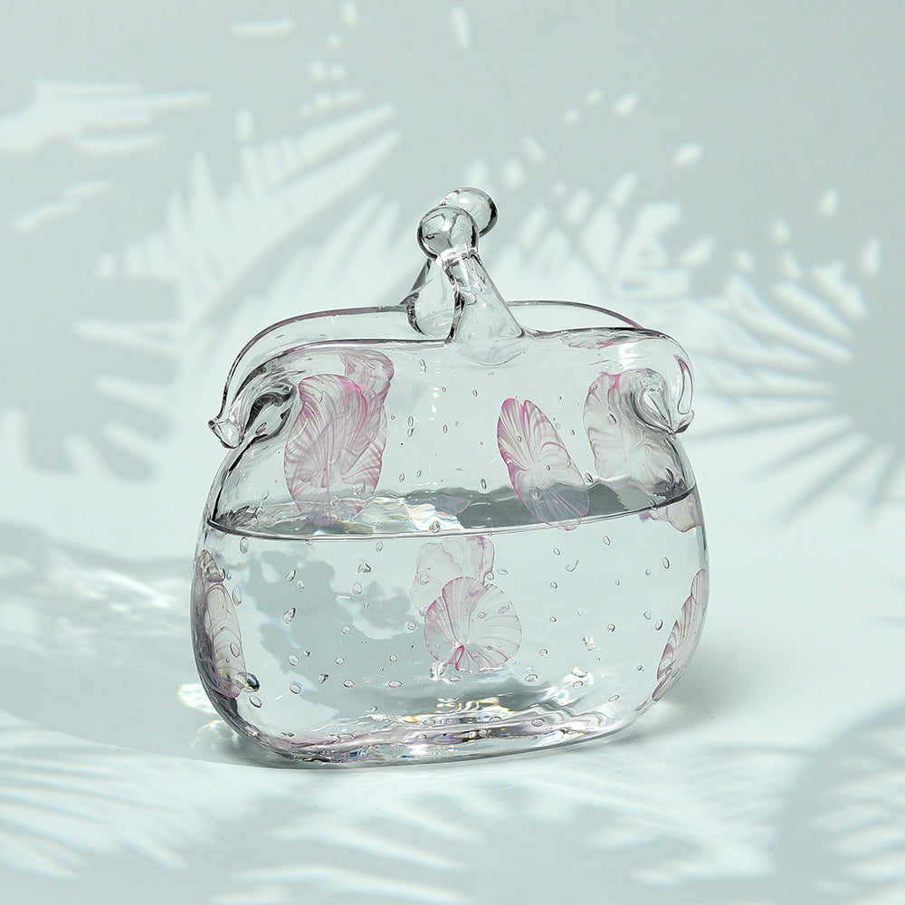Handcrafted Glass Handbag Vase – Creative Light Luxury Home Décor