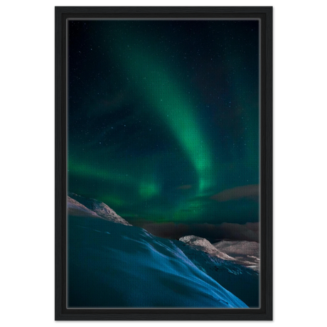 celestial veil dancing lights over arctic silence fine art photography northern lights wall art print30x45 cm / 12x18″Canvas