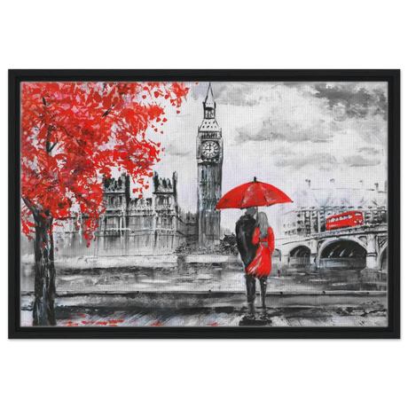 love in london rain romantic city escape wall art print40x60 cm / 16x24″Framed Canvas