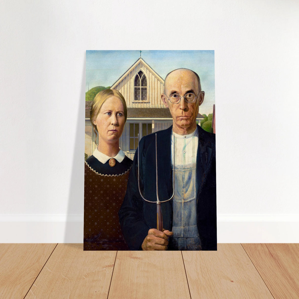 American Gothic by Grant Wood â€“ Iconic American Regionalism Art PrintFine Art Poster40x60 cm / 16x24â€³