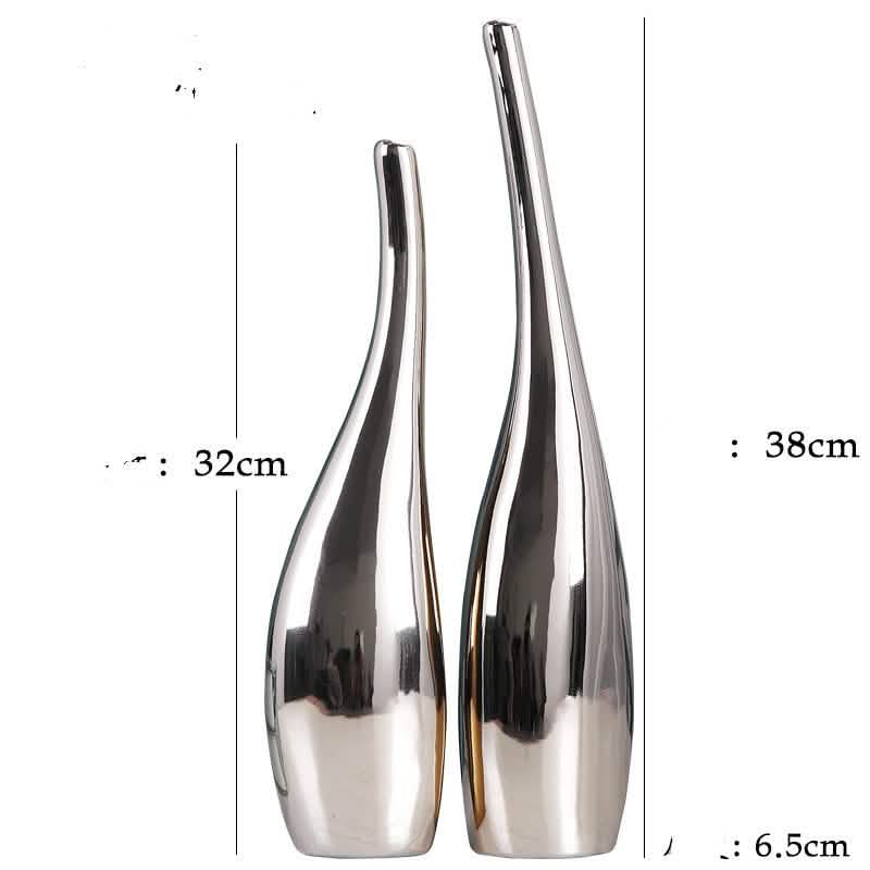 Nordic Gold Plating Ceramic Vases - Home Decor