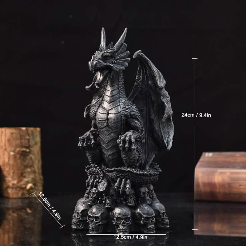 Dragon Candlestick Statue – Gothic Resin Sculpture Ornament for Home & Fantasy Décor
