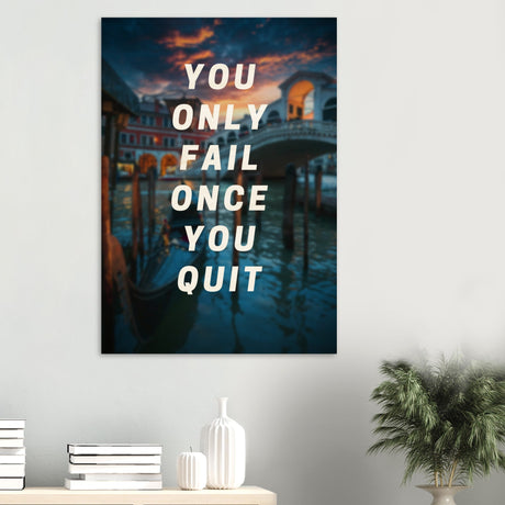da vinci motivational wall art quit