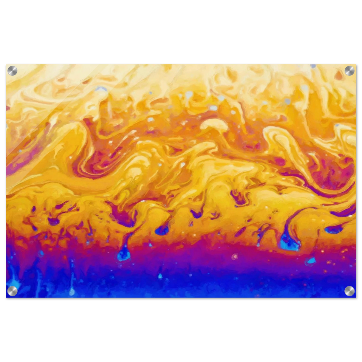 Lava Dreamscape â€“ Fluid Abstract Wall Art PrintFramed Canvas30x45 cm / 12x18â€³