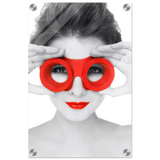 through crimson eyes monochrome glamour pop wall art print60x90 cm / 24x36″Framed Canvas