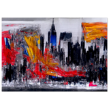 Urban Inferno â€“ Abstract Cityscape Wall Art PrintBrushed Aluminum Print30x45 cm / 12x18â€³