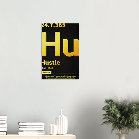da vinci motivational wall art hustle