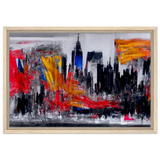 Urban Inferno â€“ Abstract Cityscape Wall Art PrintWood Prints70x100 cm / 28x40â€³