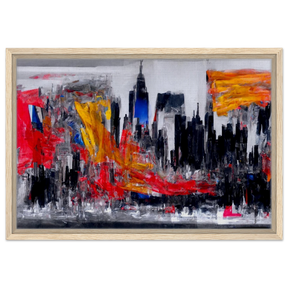 Urban Inferno â€“ Abstract Cityscape Wall Art PrintWood Prints70x100 cm / 28x40â€³
