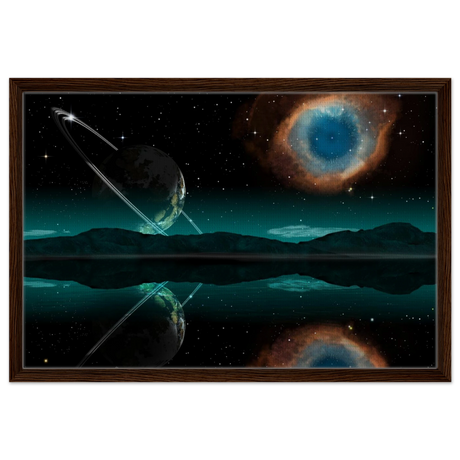 celestial reflections a portal beyond the stars wall art print20x30 cm / 8x12″Framed Canvas