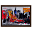 Urban Inferno â€“ Abstract Cityscape Wall Art PrintFramed Canvas20x30 cm / 8x12â€³