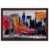 Urban Inferno â€“ Abstract Cityscape Wall Art PrintFramed Canvas20x30 cm / 8x12â€³