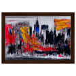 Urban Inferno â€“ Abstract Cityscape Wall Art PrintFramed Canvas60x90 cm / 24x36â€³