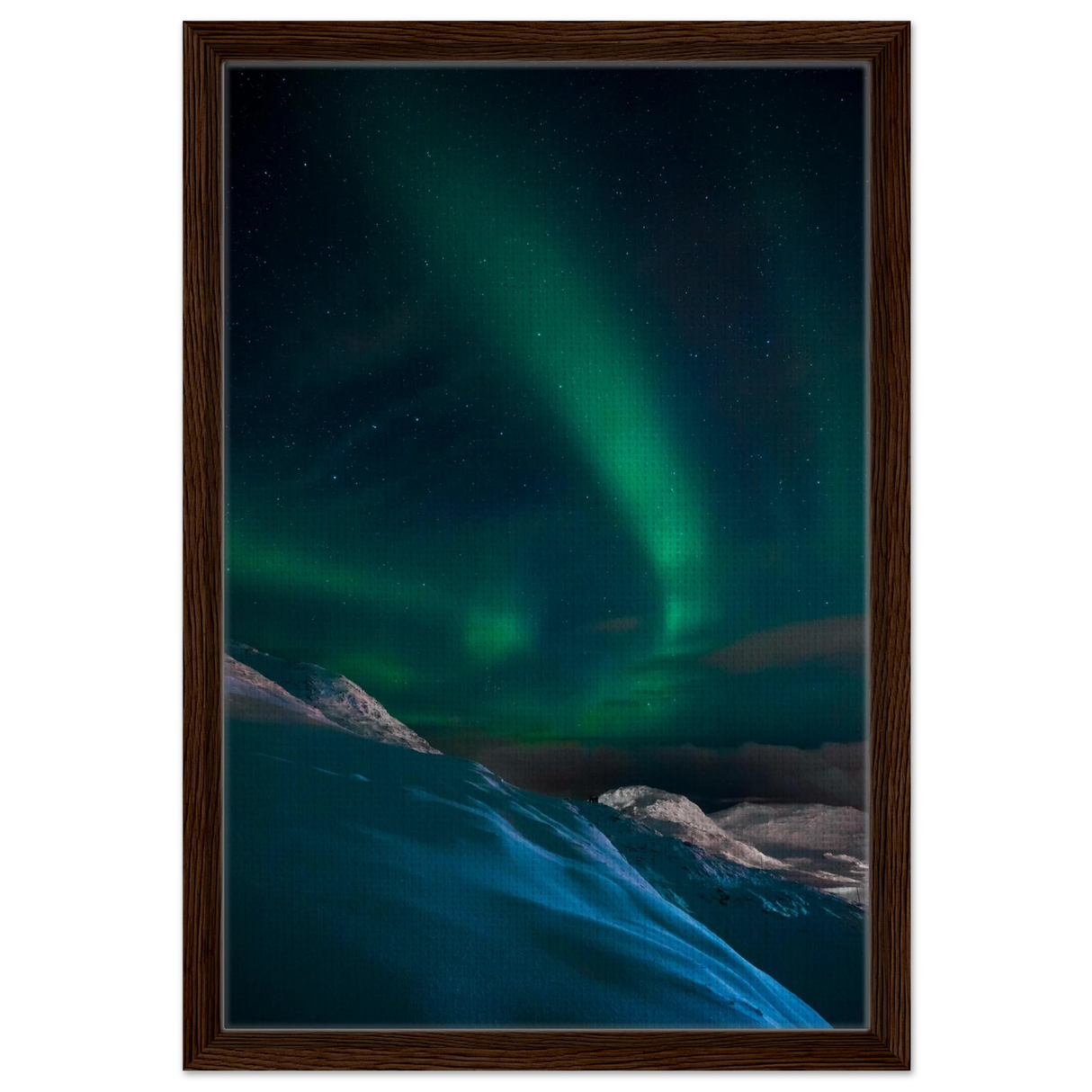 celestial veil dancing lights over arctic silence fine art photography northern lights wall art print40x60 cm / 16x24″Aluminum Print