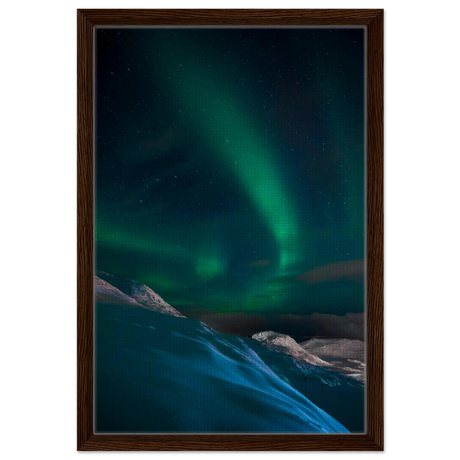 celestial veil dancing lights over arctic silence fine art photography northern lights wall art print40x60 cm / 16x24″Aluminum Print