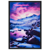 twilight serenity snowy mountain lake at sunset wall art print50x75 cm / 20x30″Acrylic Print
